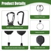 Pack of 2 Extendable Key Rings with 60 cm Retractable