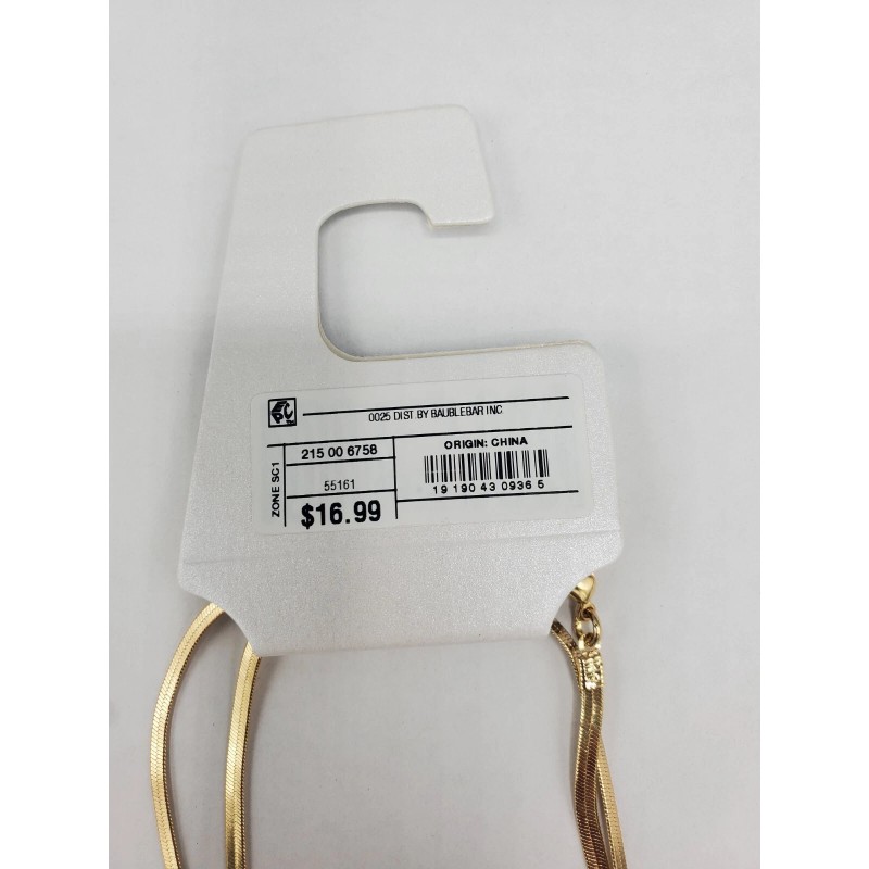 BaubleBar Sugarfix by Baublebar Layered NECKLACE Gold Tone New -