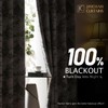 JINCHAN 100% Blackout Toile Curtains for Bedroom, 96 Inch Length