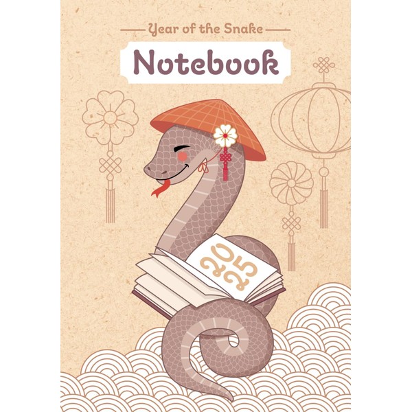 Year of the Snake 2025 Notebook: Lined Journal with Yearly