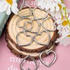 24 Pcs Heart Shape Metal Craft Ring Buckle Heart Buckle