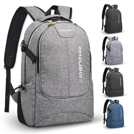 OMOUBOI Travel Laptop Backpack Lightweight 15.6" Reflective Business Daypack Water Resistant Computer Bag (Grey)
