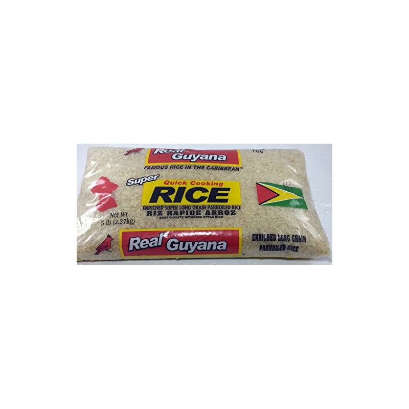 Brown parboiled rice real guyana 5lb