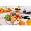TEAMFAR Strainer, Stainless Steel Kitchen Pasta Strainer with Handles, Micro-Perforated