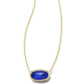 Fangool Women's Pendant Necklace,14K Gold Plated,Fashion Jewelry,Christmas Present (Gold-Cobalt Cats Eye)