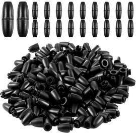 WILLBOND 100 Pcs Plastic Breakaway Clasps Bead Barrel Connectors Safety Breakaway Clasp Lanyard Clips for Necklace Bracelet Lanyard Jewelry Making (Black)