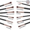 MSQ Eye Makeup Brushes 12pcs Rose Gold Eyeshadow Makeup Brushes