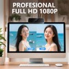 Cámara Web PC, Full HD 1080P, con micrófono Dual con