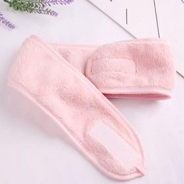 Attachable Soft Microfiber Face Washing & Makeup Headband Gray 1pc 5ea