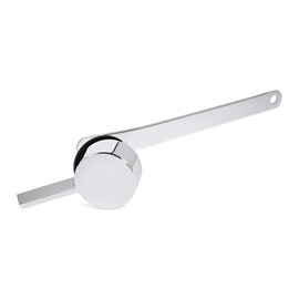Side Mount Toilet Flush Handle, Chrome Zinc Alloy Lever, Long Arm Ergonomic