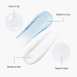 TULA Skin Care Clear Skin Starters Acne & Blemish Fighting Discovery Kit - Foam Cleanser, Correcting Gel, Moisturizer, Treatment Mask and Travel Bag to Treat & Prevent Acne, 4-Piece Kit