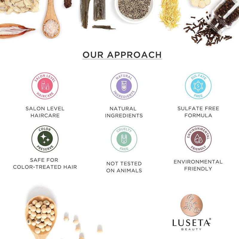 Luseta Keratin Smooth Shampoo and Conditioner Set Moisturizing and Hydrating
