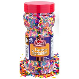 Lieber's Colorful Rainbow Sprinkles, 11oz