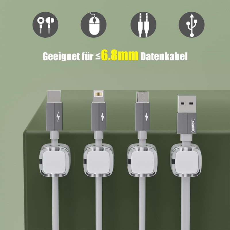Cable Holder Cable Clips Cable Wall Clamp (White)