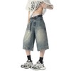 DOSLAVIDA Baggy Jorts Mens Denim Shorts Summer Jean Shorts Loose