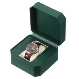 sourcing map Watch Travel Case, PU Leather Watch Storage Box Holder Organizer, 1 Slot for 1 Watch, Portable Watch Case Box Leather Watch Roll for Men and Women Gift Birthday Anniversary, Green