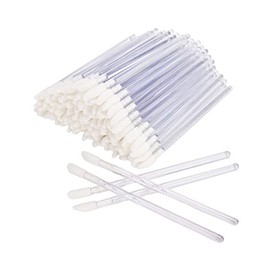 Kittro Disposable Lip Brushes 100 Pcs Portable Convenient Makeup Brushes Cosmetics Makeup Brushes (Clear)