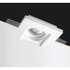 Door in ceramic plaster recessed spotlight square slim for suspended