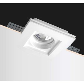 Door in ceramic plaster recessed spotlight square slim for suspended ceilings