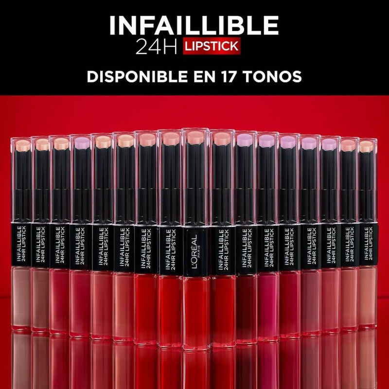 L'Oréal Paris, Infallible 24hr Lipstick, labial de larga duración de
