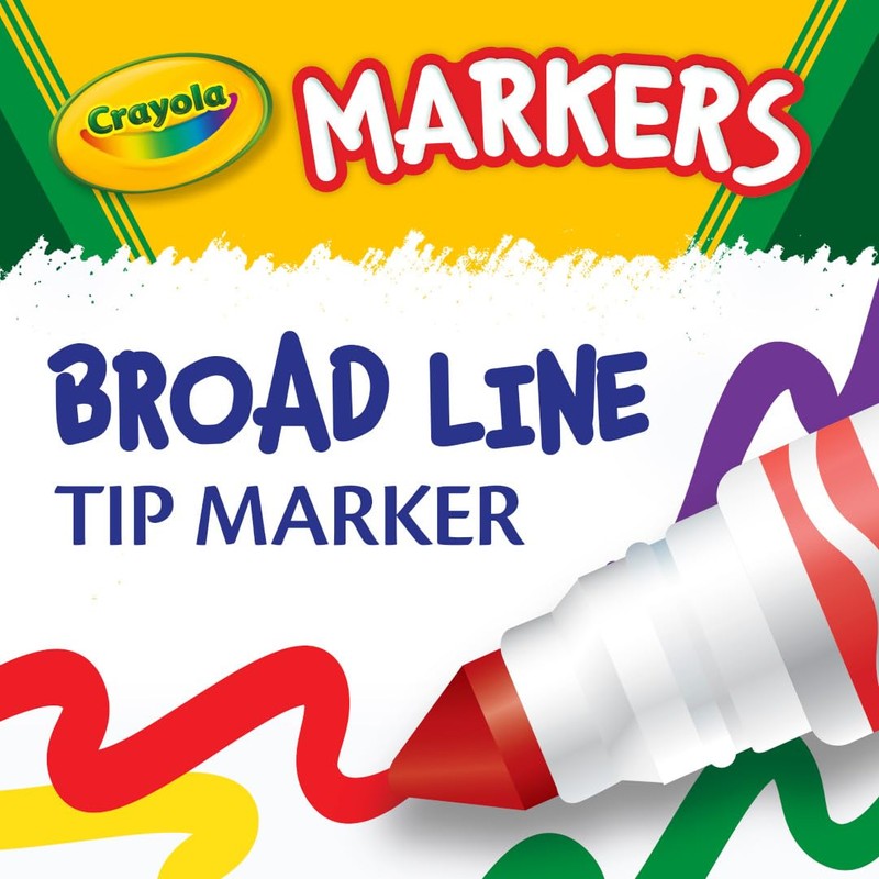 Crayola Broad Line Markers Classpack (256 Ct), Bulk Markers for