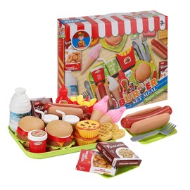 Artudatech 30 Pcs Play Food Pretend Toys Kitchen Set Pretend Food Children Toy Set for Kids for Children Ages 14 and Up 30 Pcs Play Food Pretend Toys Kitchen Set