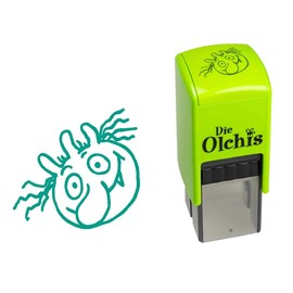Trodat Olchi Junge Stamp for Children, Stamp Set for Playful Hand Washing - 1 Motif, Speech Neutral, Self-Inking, Dermatologically Tested, 20 x 20 mm, Green Imprint, Includes Stamp Passport