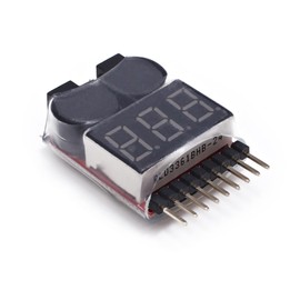 RC Lipo Battery Low Voltage Alarm 1S-8S Buzzer Indicator Checker Tester LED for Lipo Life LiMn Li-ion Battery