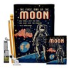 Breeze Decor First Men On Moon Garden House Flag Kit