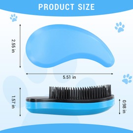 Small Dog Brush - Puppy Brush Grooming Tool for Teddy Yorkies Maltese, Gentle Hair Remover for Easy Pet Grooming at Home (Blue)