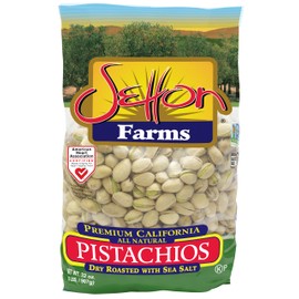 Setton Farms Roasted and Salted Premium California Pistachios 2lb Bag Certified NonGMO Gluten Free Vegan & Kosher, Dry Roasted With Sea Salt, 32 Oz