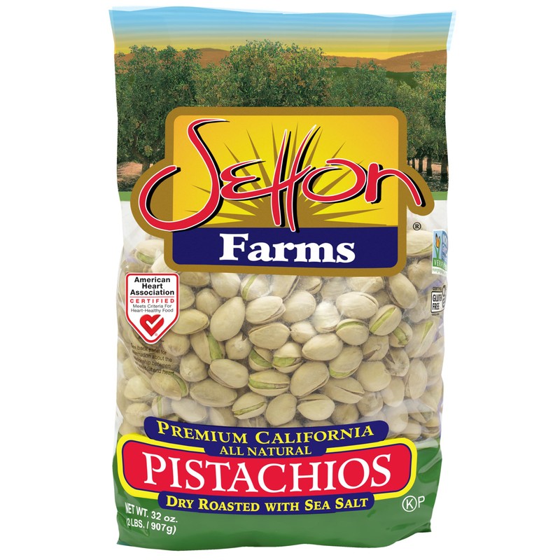 Setton Farms Roasted and Salted Premium California Pistachios 2lb Bag