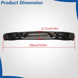 WFLNHB Chrome Steel Complete Rear Bumper Assembly Replacement for 1996-2023 Chevy Express 1500 2500 3500 Savana 1500 2500 3500 GM1103142