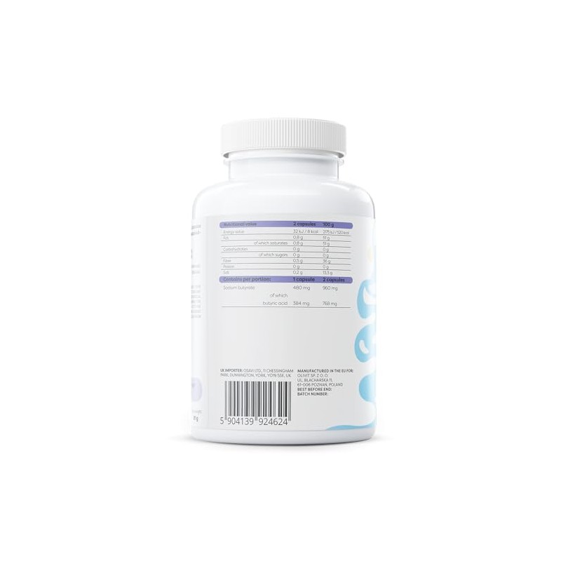 Sodium Butyrate SR, 960mg - 120 Vegan Capsules