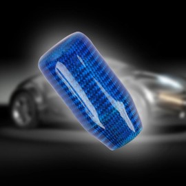 Unbranded Universal JDM Real Blue Carbon Fiber Manual Gear Stick Shift Knob Lever Shifter