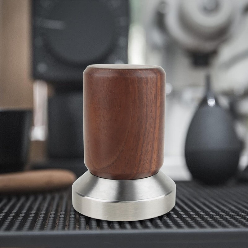 Doria Espresso Coffee Tamper with Walnut Handle - 58mm Portafilter