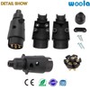 Woola 7-Pin Trailer Plug, 12 V Waterproof Trailer Plug 7