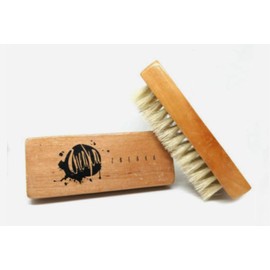 Premium Hog Hair Shoe Cleaning Brush for Delicate Fabrics, Suede, Flyknit and Leather 2 Packs