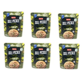 H‑E‑B Dill Pickle Flavored Wild Caught Seasoned Chunk Light Tuna 2.5oz Pouch - set of 6
