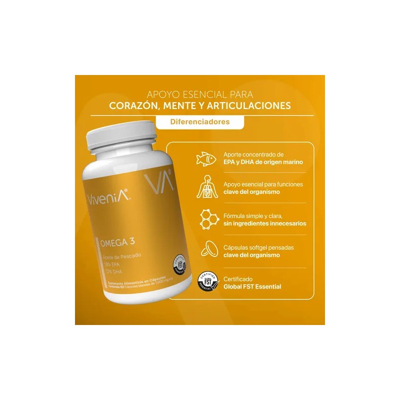 Vivenia Omega 3 Aceite De Pescado Alta Concentración Epa Dha