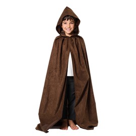 Charlie Crow Dark Brown Cloak or cape with hood for Kids 7-9 years