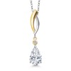 Gem Stone King Teardrop Necklace for Women | 925 Silver