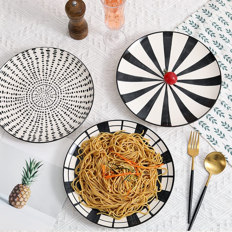 AHX Dinner Plates Ceramic Plate Set - 10 Inch Large