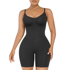 SHAPELLX Tummy Control Shapewear Bodysuit Women Compression Body Shaper Bodysuit Shapewear Tummy Control Thigh Slimmer