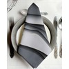 Abstract Gray White Black Ombre Cloth Napkins Set of 4,Washable