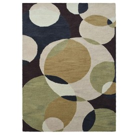 Hand Tufted Wool ECO-Friendly Area Rugs - 5'x8', Rectangle Shape, Multicolor, Geometric Modern Design, High Pile Thick Handmade Area Rugs for Living Room, Bed Room (K00226)