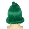 Miss U Hair Men Short Green Funny Wig with White