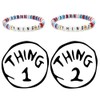 Thing 1 Thing 2 Iron-On Patch and Bracelet Set, 4Pcs