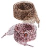 arrderly 2 Pairs Leopard Shoelaces, Silk Satin Ribbon Shoelaces, Soft