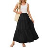 Genfien Skirt Women's Long Boho High Elastic Waist with Pockets